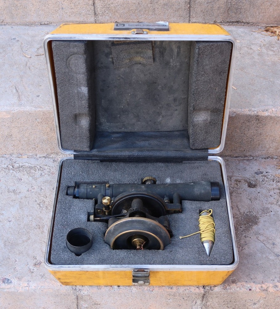 Vtg Berger Engineering Instruments Surveying Transit Level Model 1N9124 Boston