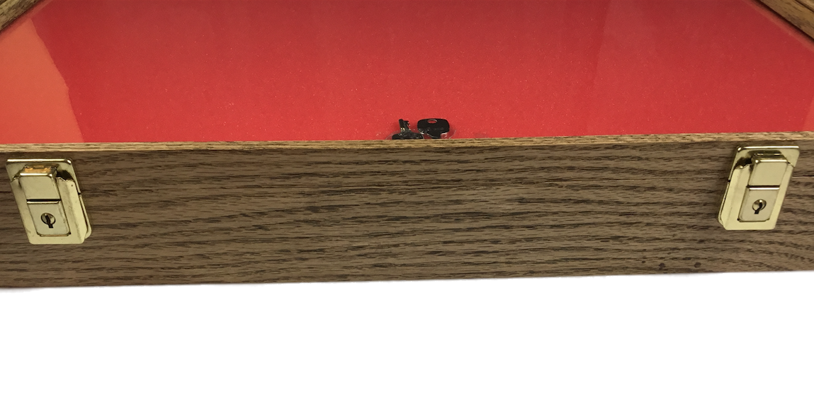 Oak Wood Display Case 18 x 24 x 3 for Arrowheads Knives Collectibles & More