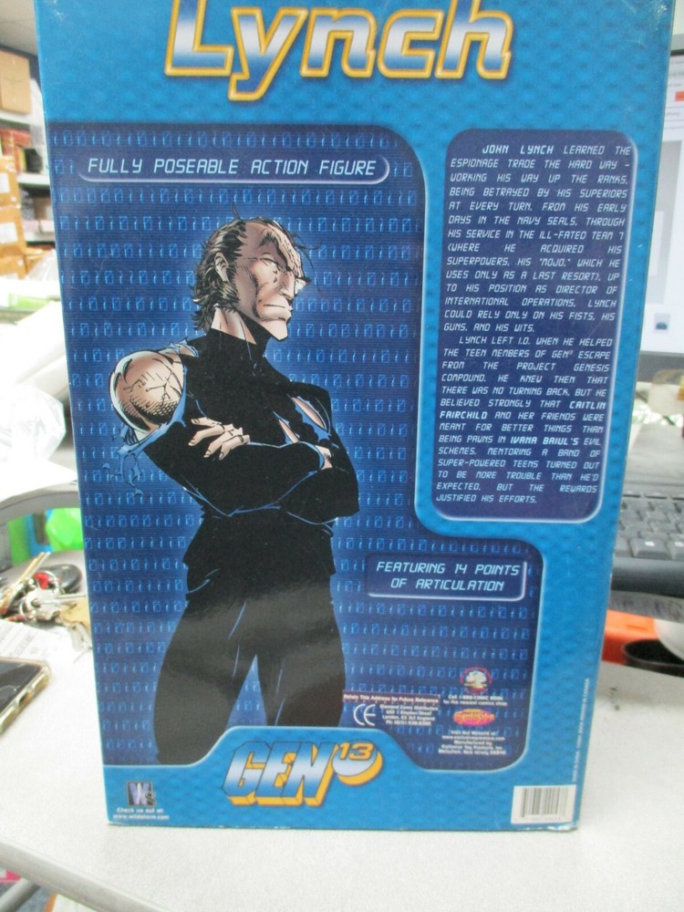 GEN13 LYNCH FULLY POSEABLE ACTION FIGURE W/COMIC BOOK BEAUTIFUL