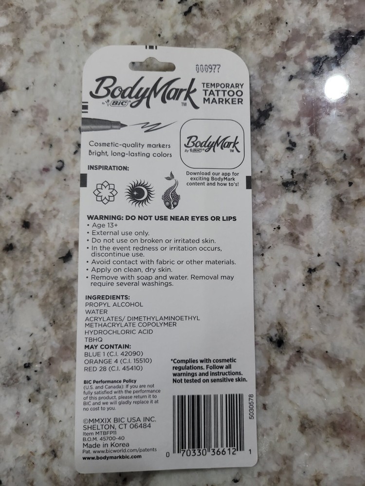 Bic BodyMark Temporary Tattoo Marker - Red