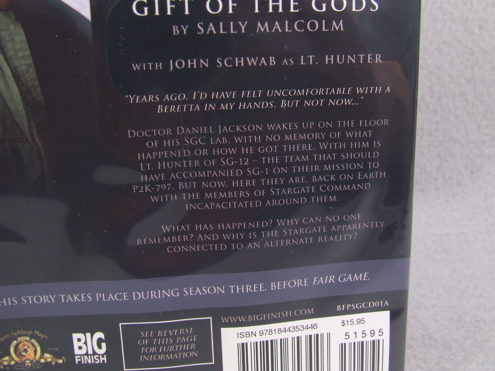 Stargate SG-1 Gift of the Gods by Sally Malcolm (Big Finish Audio CD #1.1)