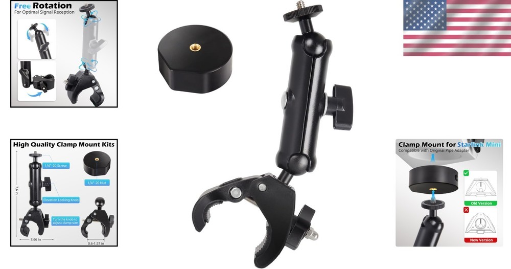 Versatile Adjustable Mount Kits for Starlink Mini - Easy Install for All Poles