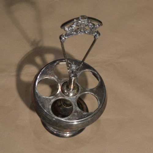 Silver Turning Salad Server - 5 pc & stand -