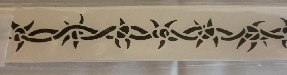 Large Barbed Wire Temporary Tattoos, 15-Pack Long Large, Black