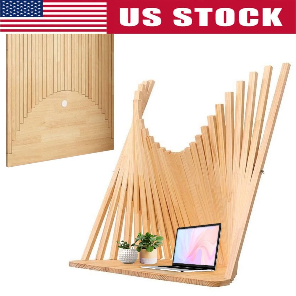 Folding Desk Wall Mounted Computer Desk Table Solid Wood Home office Decor US