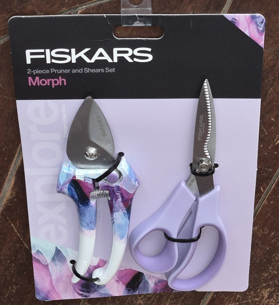 Fiskars 2pc ~MORPH~ Pruner (1/2" Cutting Capacity) & Vegetable Shears #373890