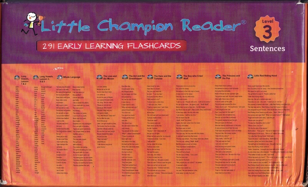 Little Champion Reader - Level 3 / Sentences - 291 Early Learning Flashcards