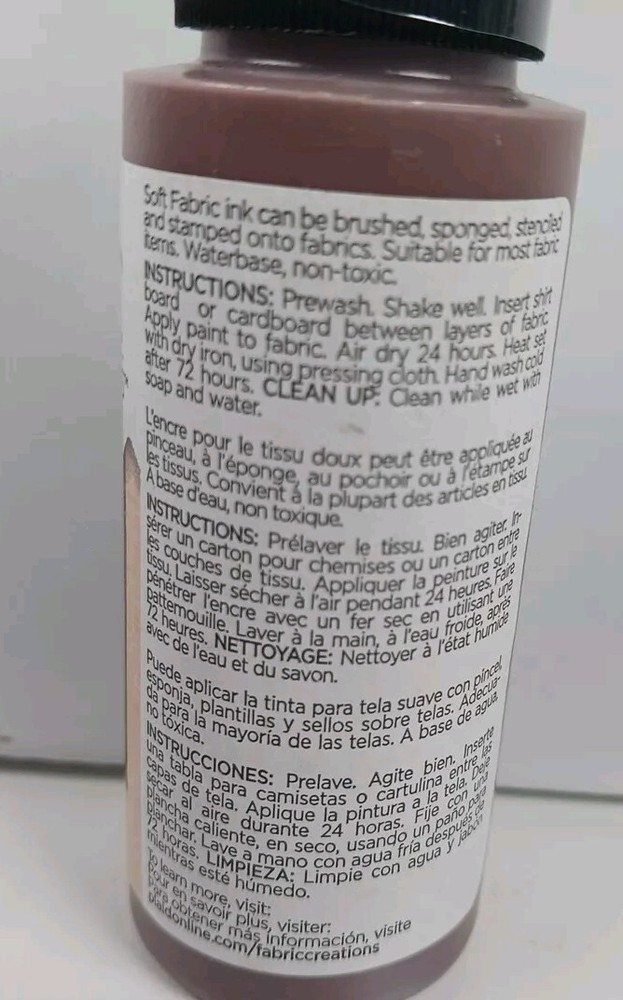 Fabric Creations Soft Fabric Ink New 2 oz