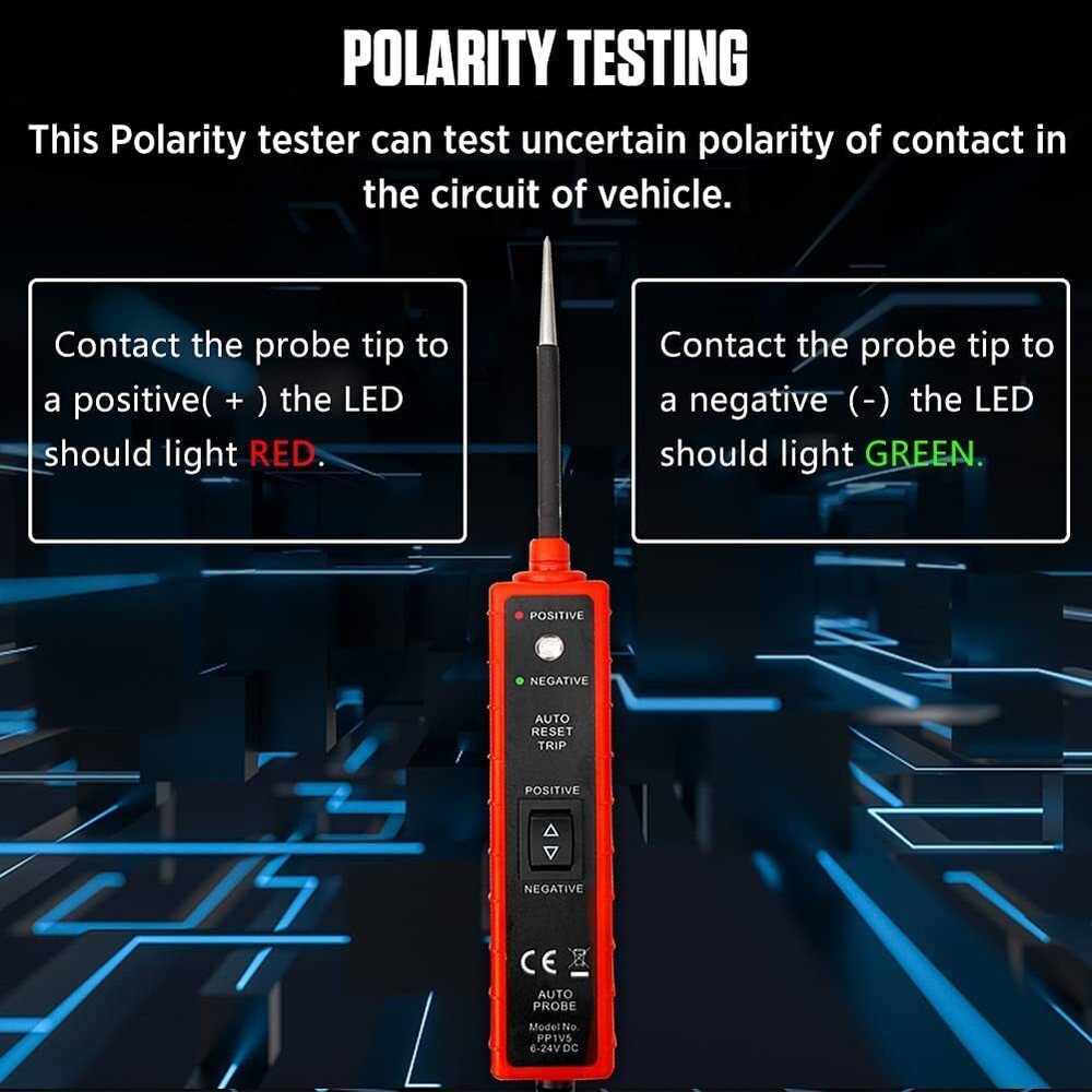 6-24V Digital Car Power Circuit Tester Probe Electrical System Diagnostic Tool