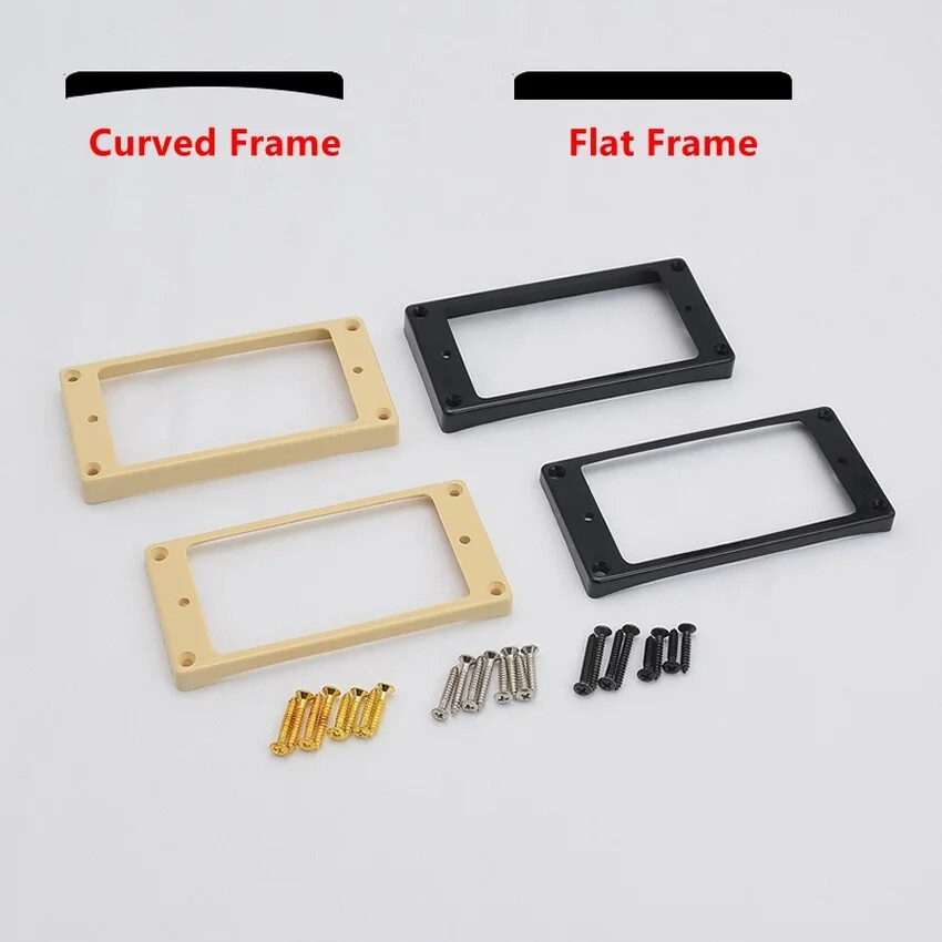 1 Set Curved / Flat Humbucker Pickup Mounting Frames / Rings for LP SG E