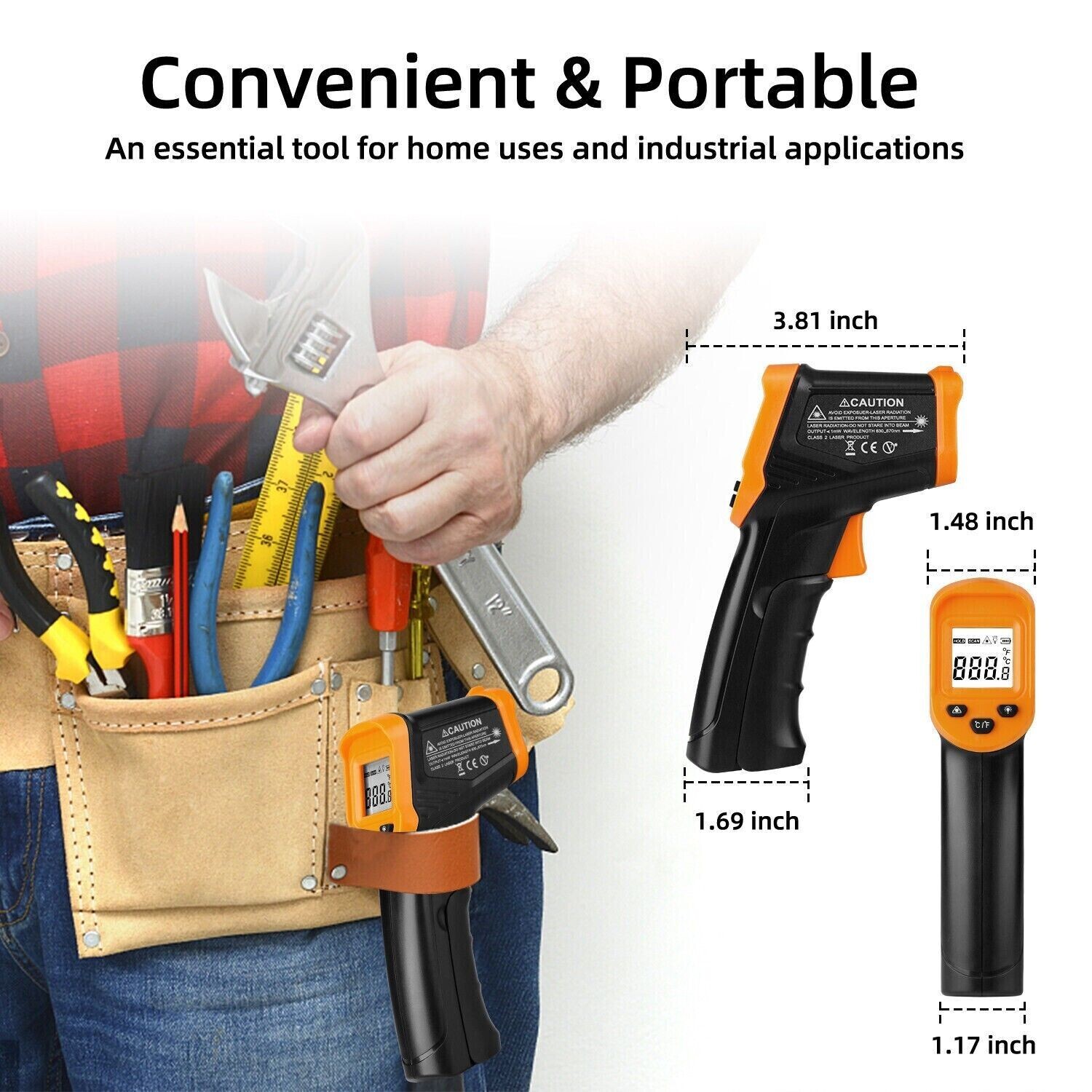 Infrared Thermometer Non-contact Digital Laser Infrared Temperature Gun