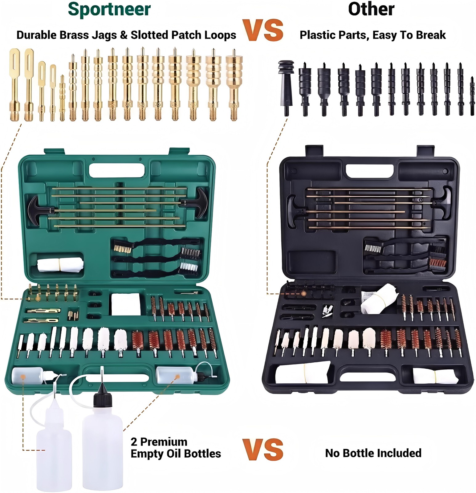 Gun Cleaning Kit Universal Rifle Pistol Shotgun Handgun Firearm with Case