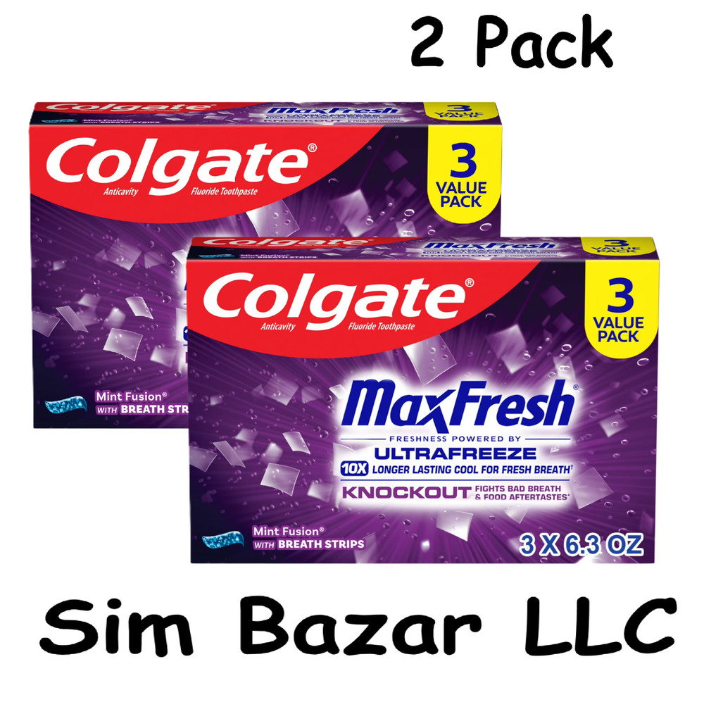 ( 2 PACK ) Colgate Max Fresh Knockout Toothpaste, Whitening Toothpaste