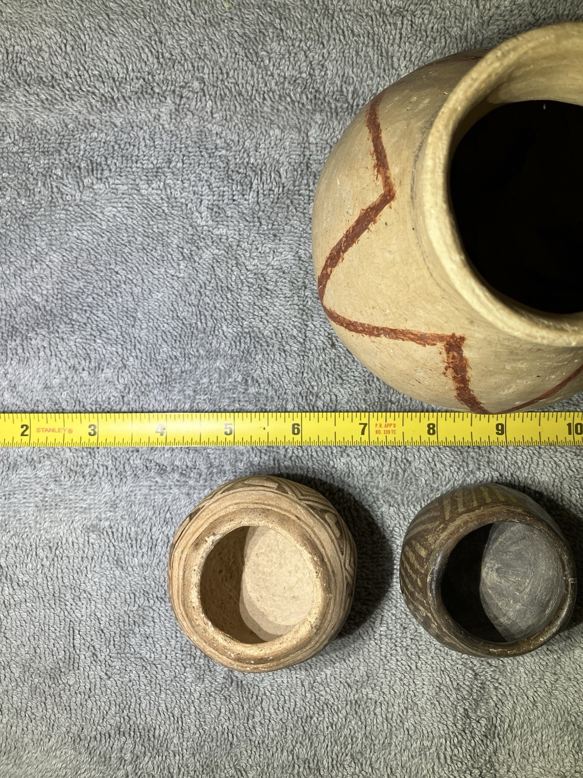 Anasazi Black On White Pottery Miniature Collection