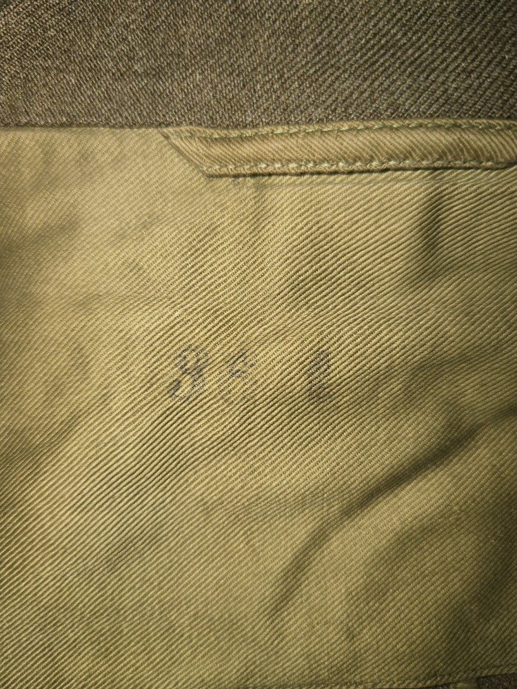 WWII US Army Jacket and Pants Set Dated 1940
