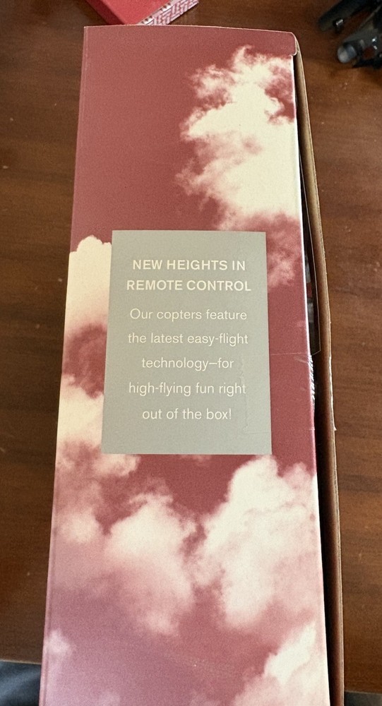 Brookstone u-Control Silver Bullet Remote Control Helicopter In Box - Red