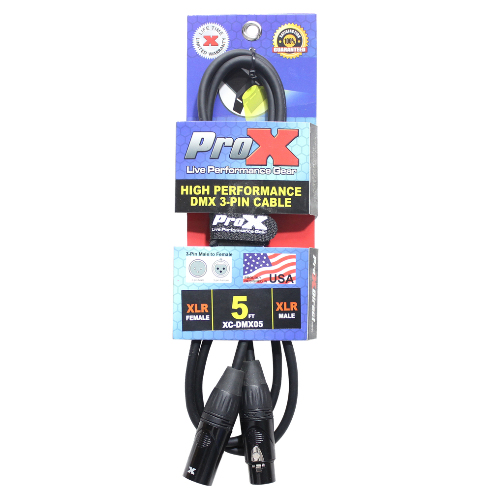 10 ProX 3 Pin 5ft DMX High Performance Lighting Cable