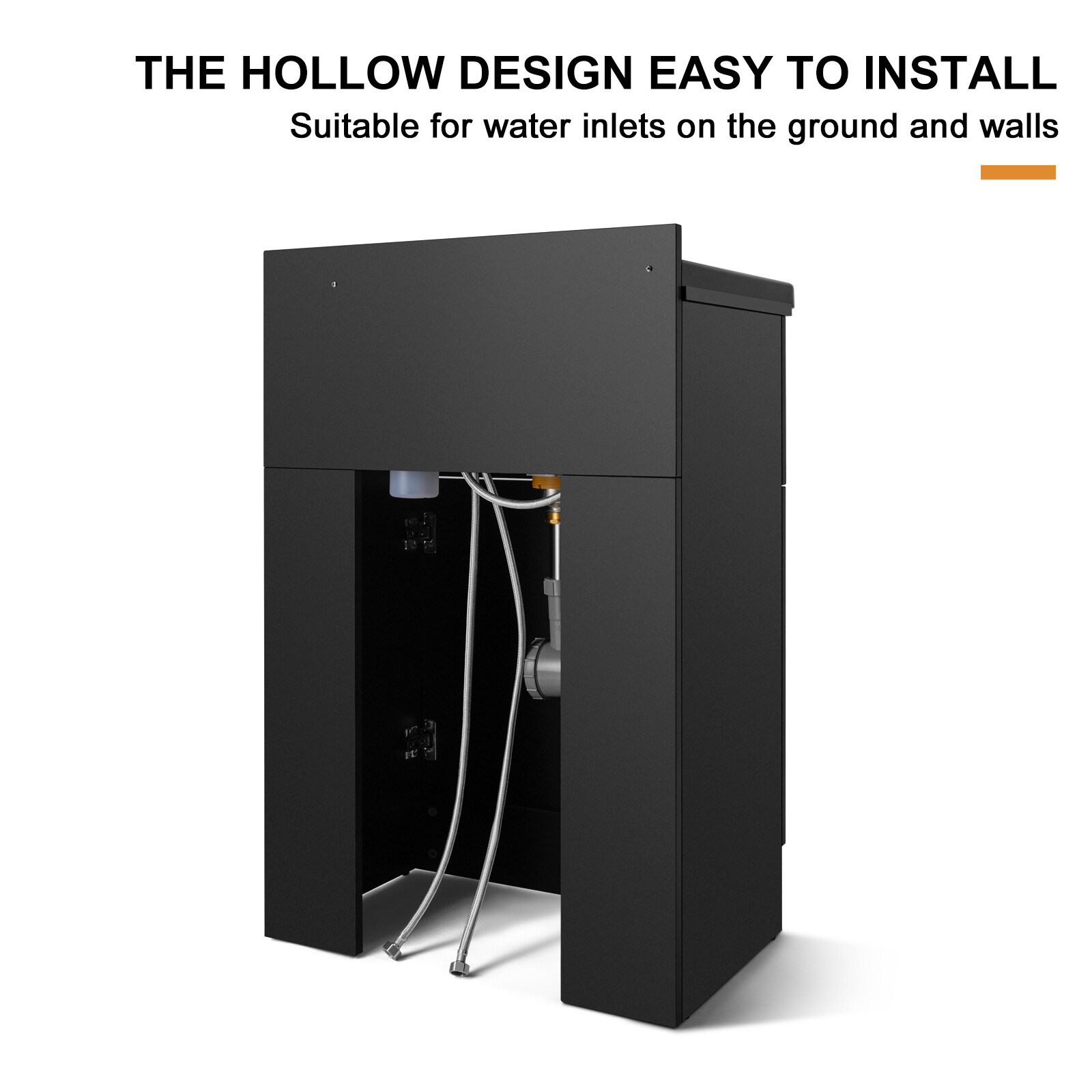 Backwash Sink Station Shampoo Bowl Beauty Spa Salon Hair Barber Equipment Black