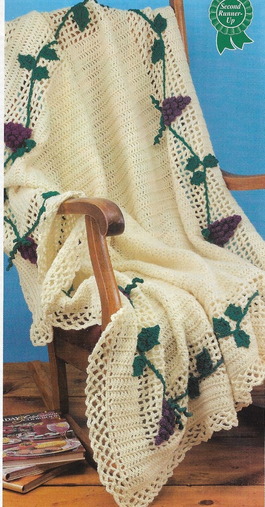 Grapevine Afghan crochet PATTERN INSTRUCTIONS