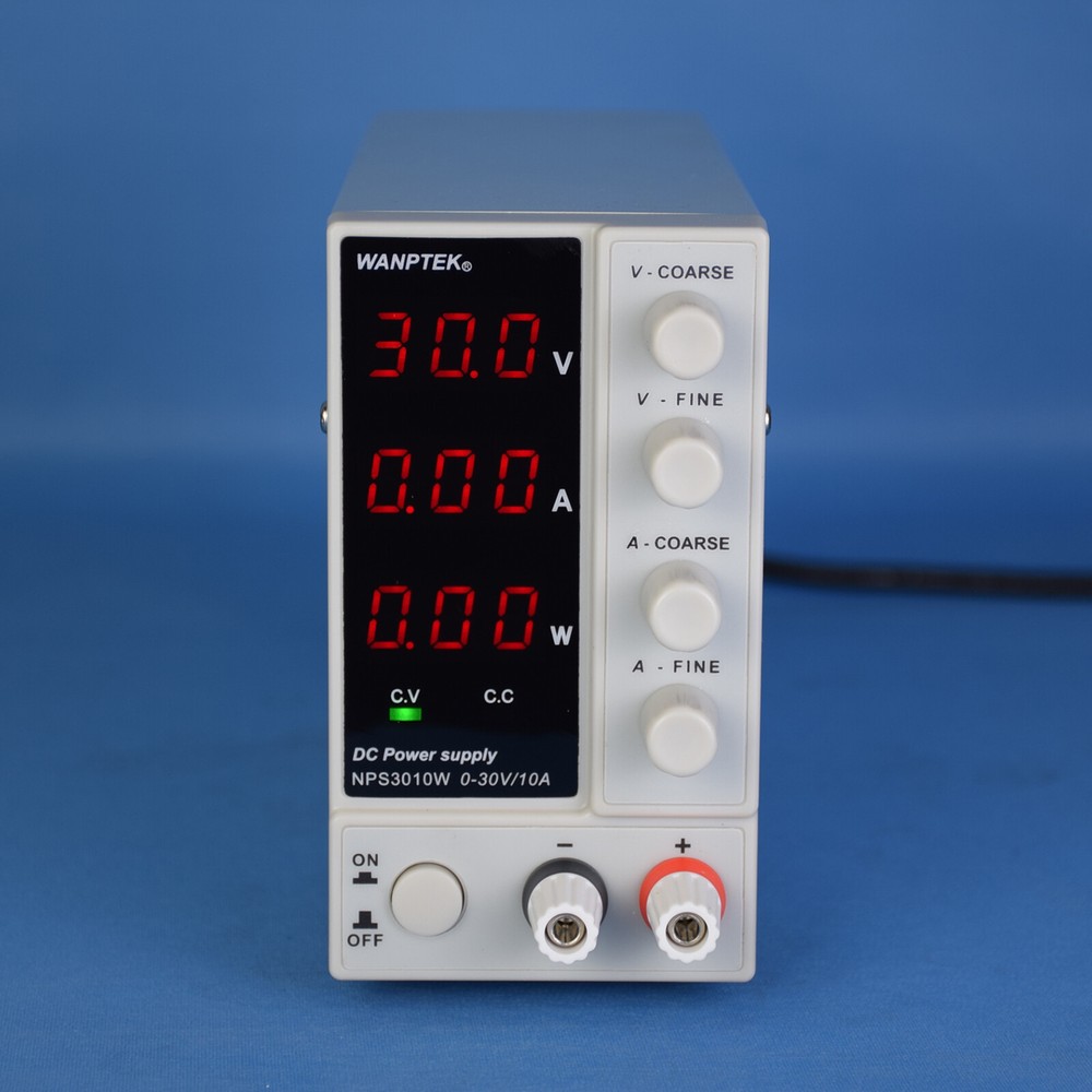 0-30V 0-10A Lab DC Power Supply Precision Digital Display Variable Three Window