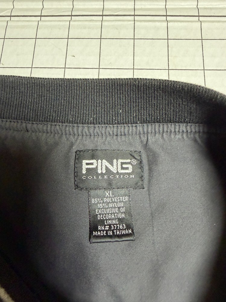 Ping Collection Pullover Windbreaker Men’s XL Gray Golf ABC MNF Patch GM Logo