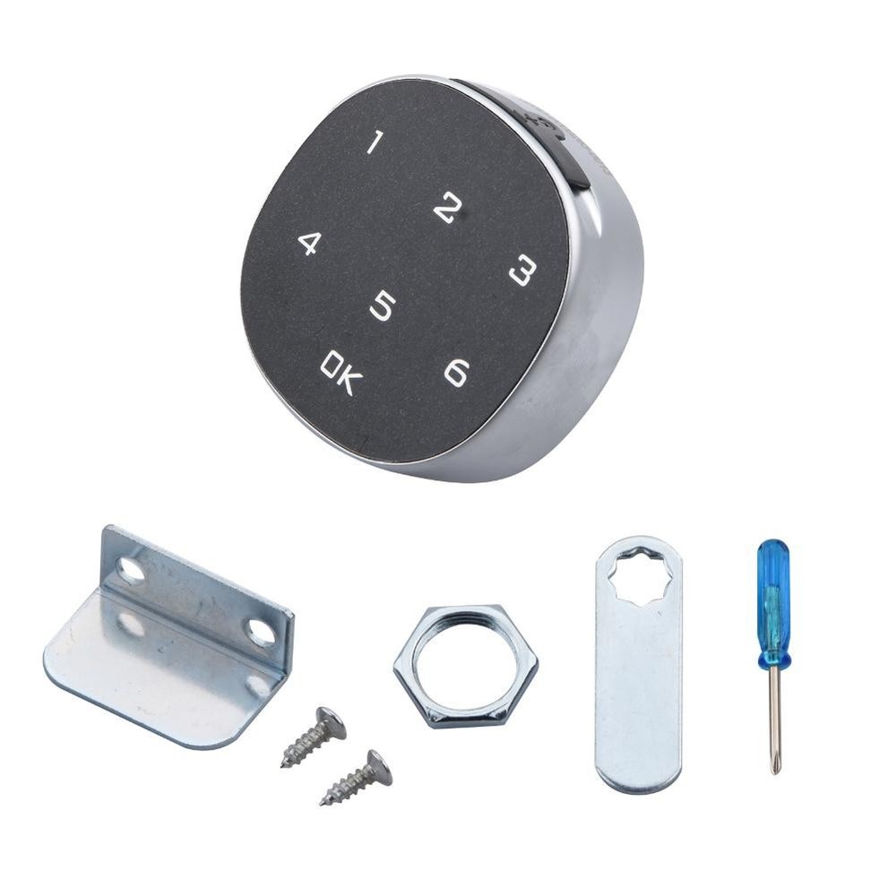 Black+Silver Touch Screen Electronic Password Lock Security Cabinet Digital