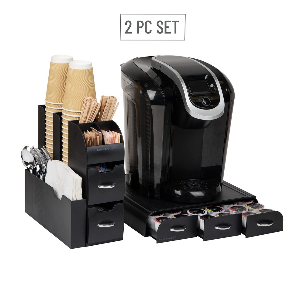 Mind Reader Single Serve Coffee Pod Drawer and Cup Condiment Set, 2 Pcs., 36 ...