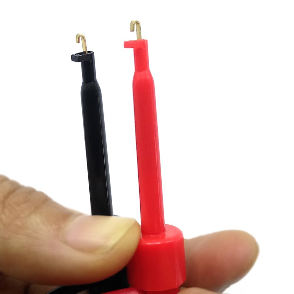 Bnc To Mini Test Hook Clips Dual Hook Test Probe Cable Leads 120cm With Two Mini
