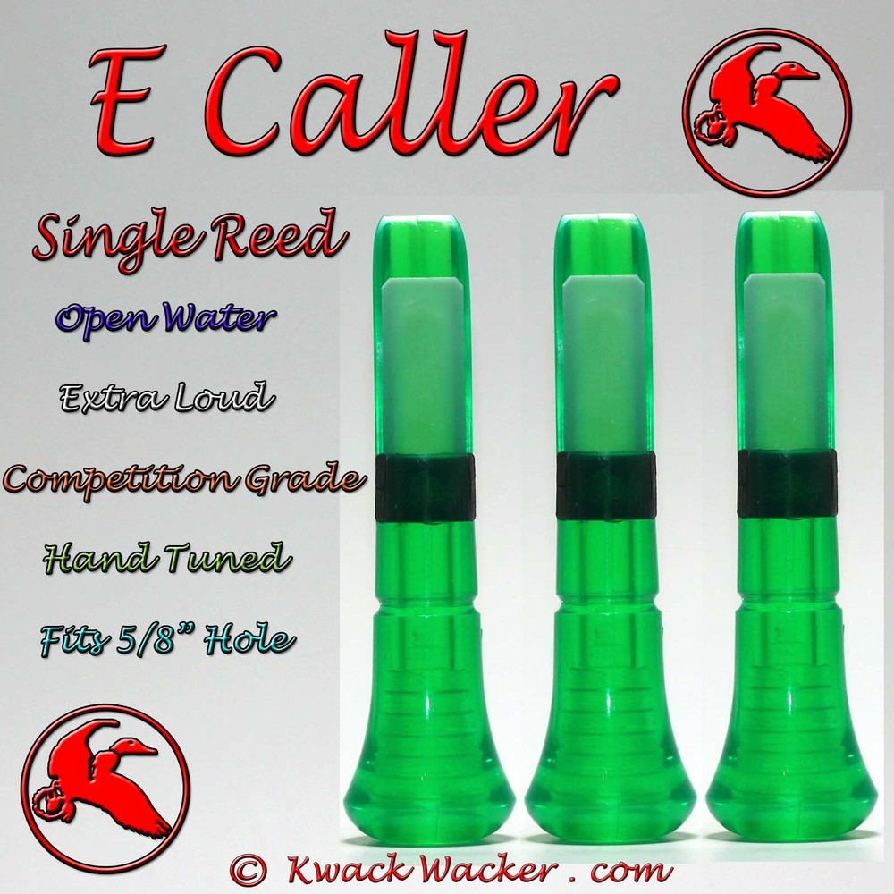 Duck call Inserts Kwack Wacker E Caller Open Water Loud Single Reed 3 Pack
