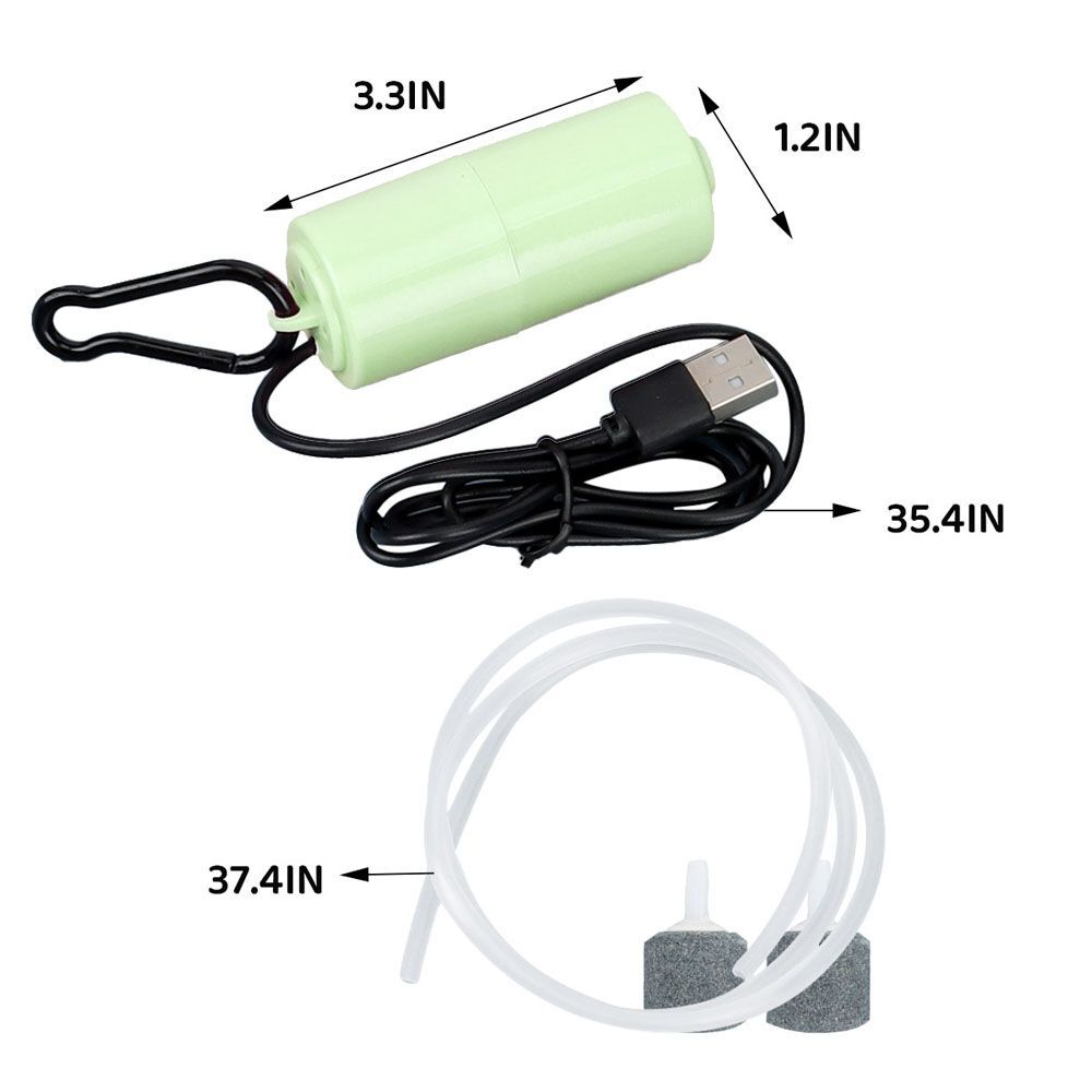 2 in 1 USB Silent Mini Air Pump Aquarium Fish Tank Pump Hydroponic Oxygen Pump