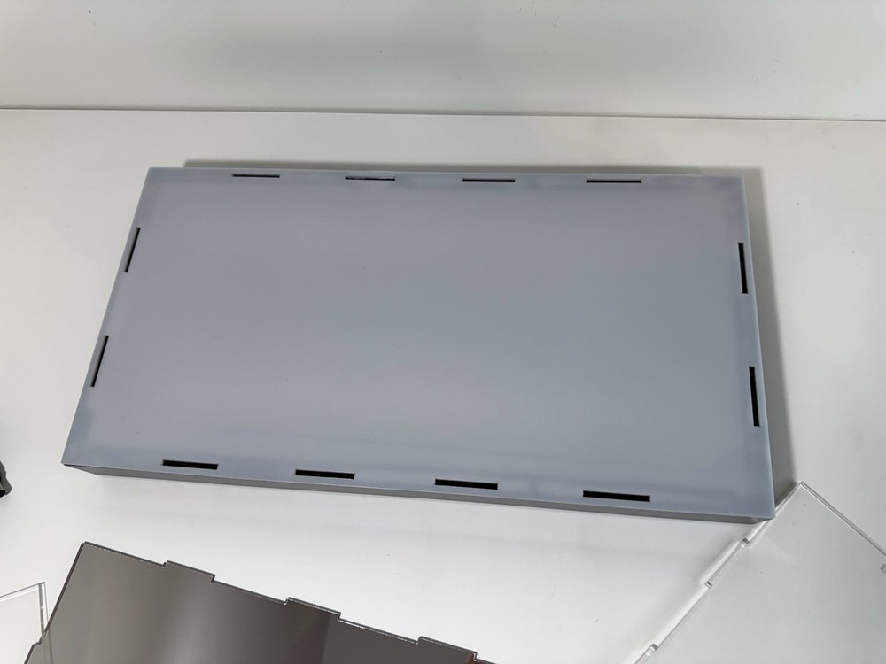 LED 1 Cleat Display Case with Back Mirror - LED Light Bottom Base (Fits 1 shoe)