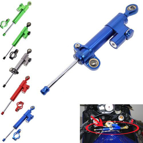 Steering Damper Universal Adjustable Motorcycle Gray Steering Damper Stabilizer