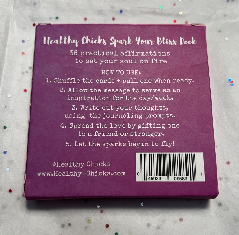 NEW Healthy Chicks Spark Your Bliss Deck - Practical Affirmations