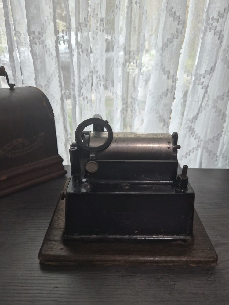 Antique Model A Edison Black Gem Phonograph