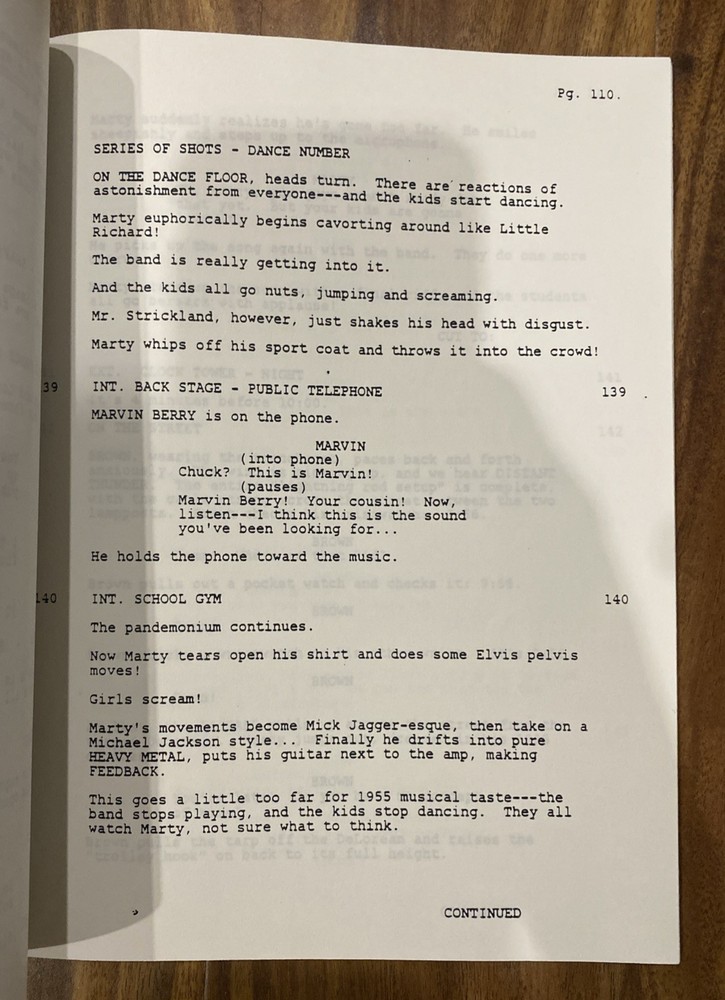 Back to the Future Vintage Script - Fourth Draft (1985) - OFFERS ACCEPTED