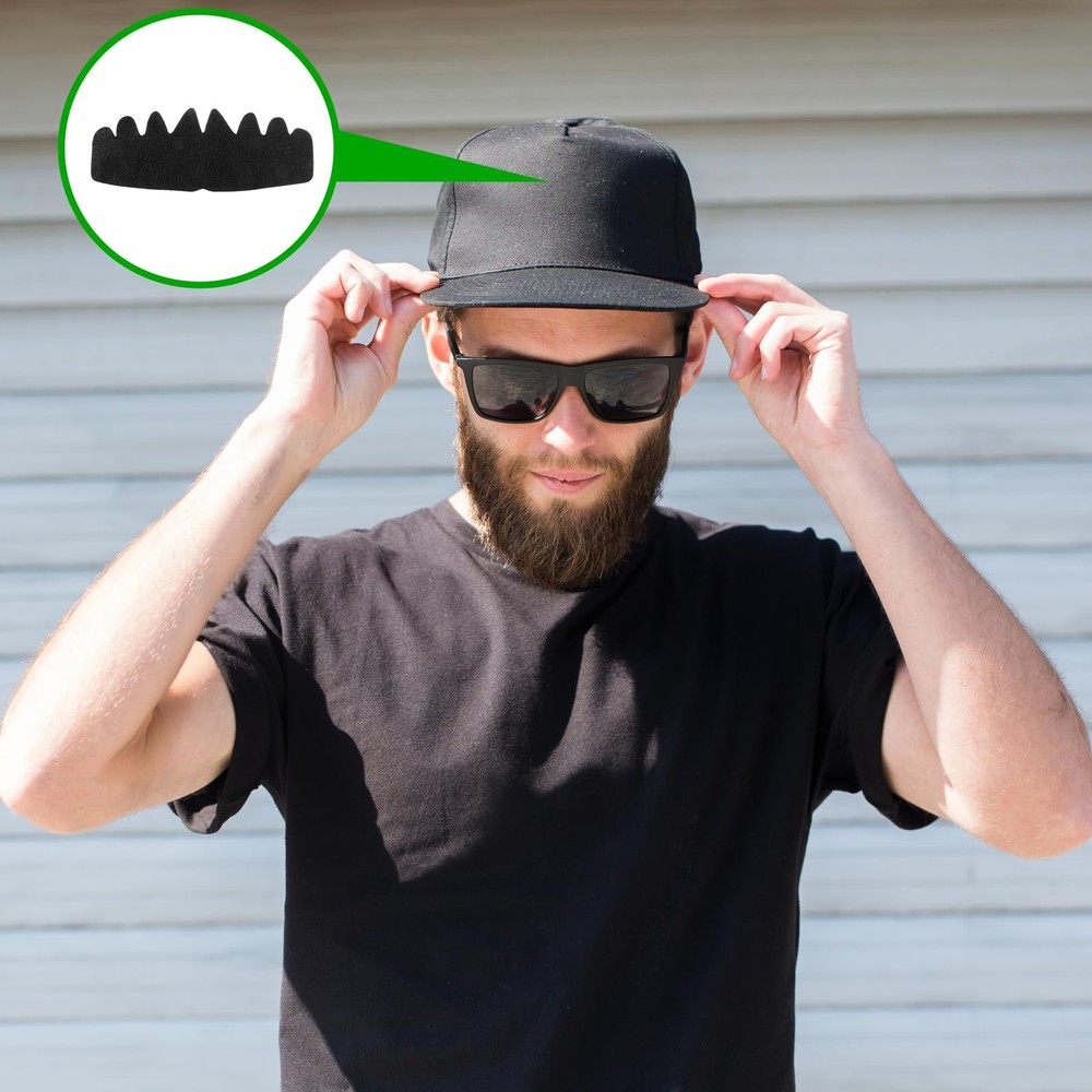 10 PCS Black Baseball Caps Inserts, Flexible Washable Hat Shaper Insert Reusable