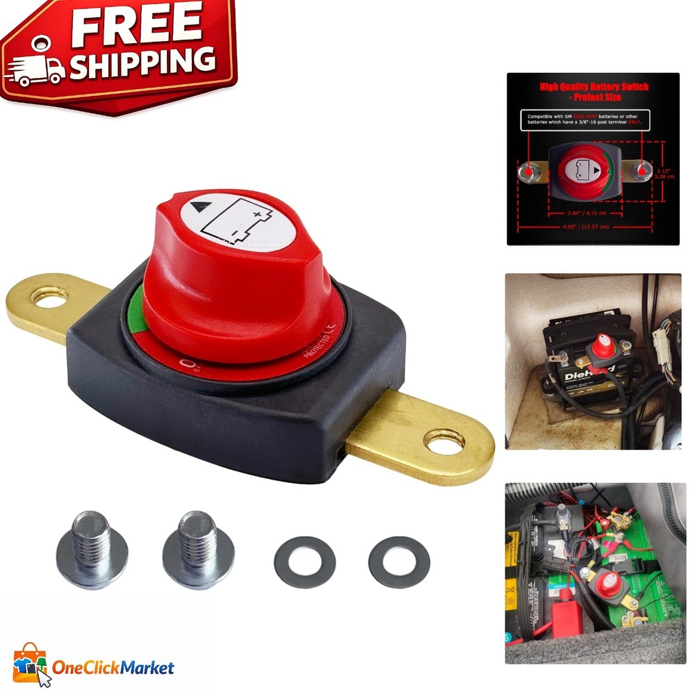 Compact Battery Disconnect Switch - Ideal for GM Side Post Applications