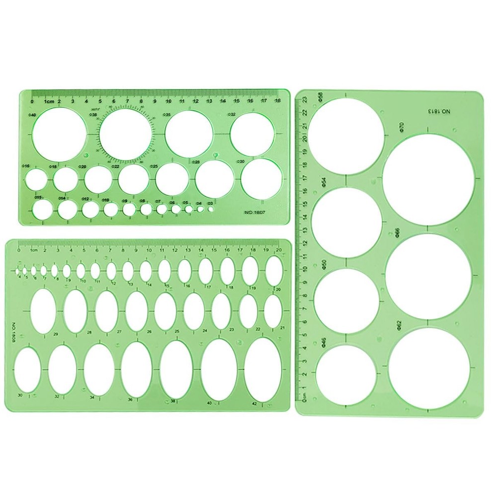 Circle Templates Ellipse Drawings Templates Drafting Stencils Measuring Tools...