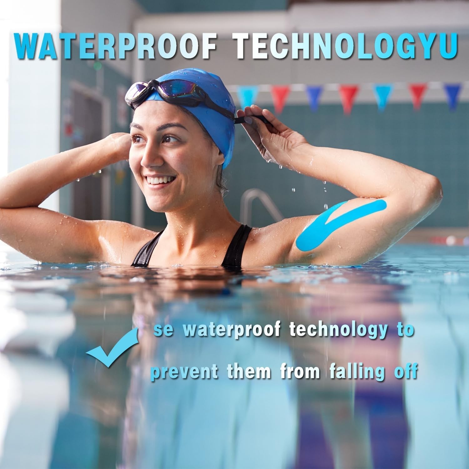 4Rolls Kinesiology Tape 80 Precut 10" Strip Elastic Athletic Tape Muscle Support