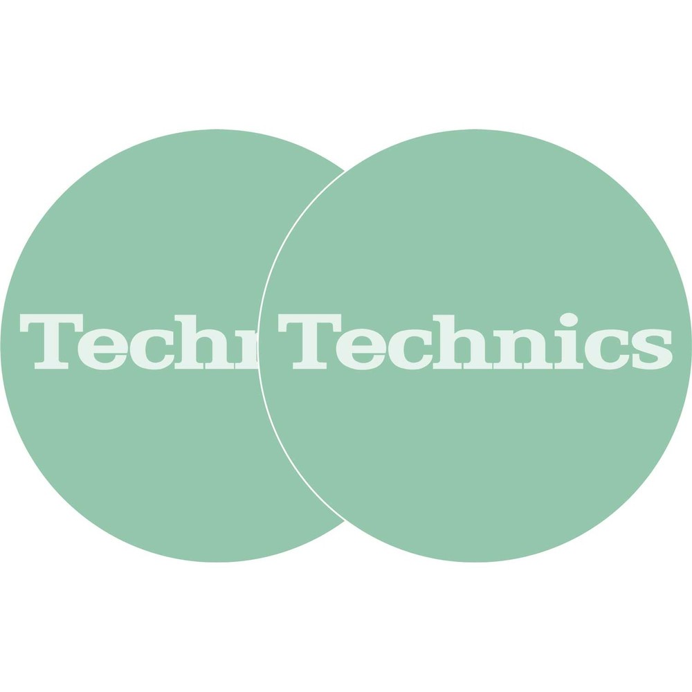 Technics Slipmats Turquoise Logo White 1 Pair 0020110093