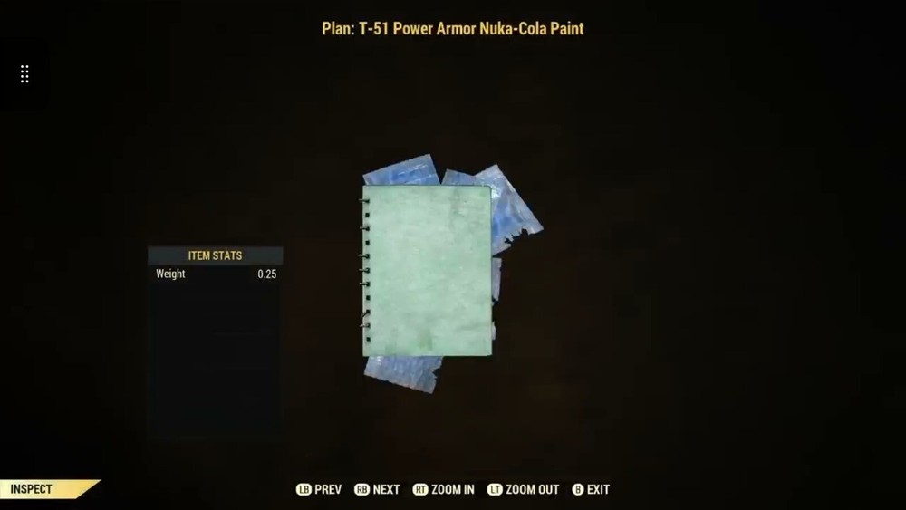 (Xbox) T-51 Power Armor Nuka Cola Paint Plan
