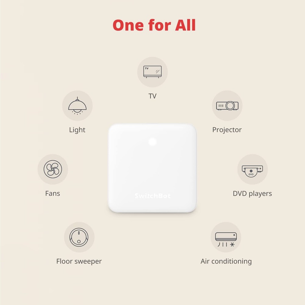 SwitchBot Hub Mini Smart Remote - IR Blaster, Link SwitchBot to Wi-Fi (Suppor...