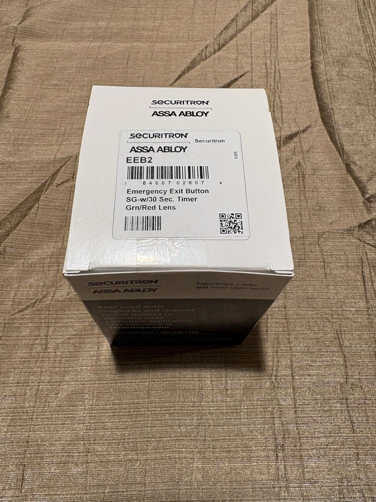 Securitron Assa Abloy EEB2 Emergency Exit Button w/30-Sec Timer NEW