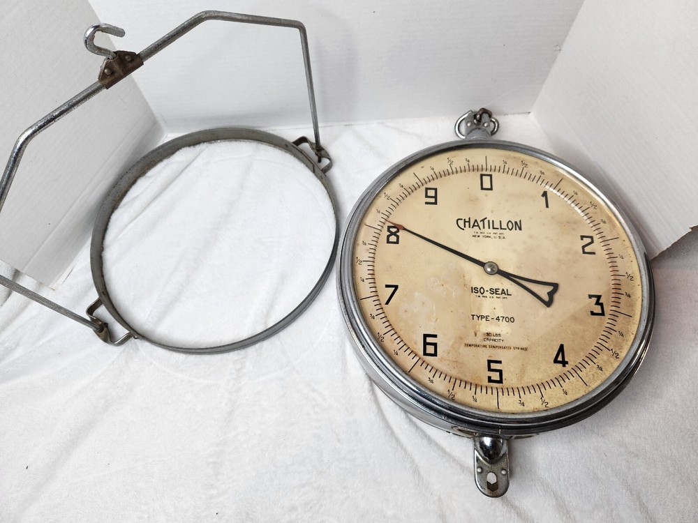 Chatillon Hanging Scale Model Type-4700 20lb Capacity 15" Diameter Double Sided