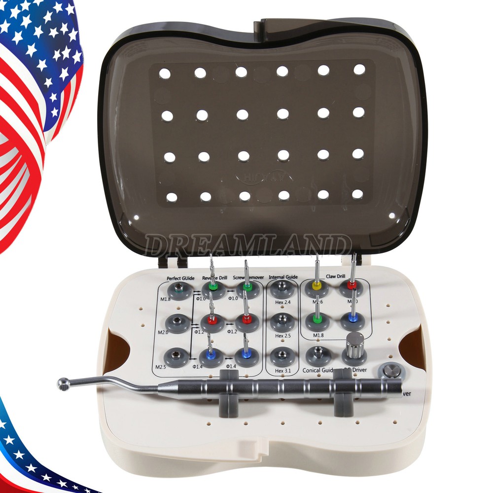 Dental Implant Broken Screw Remover Kit Reverse Drill Guide Driver SR Neobiotech