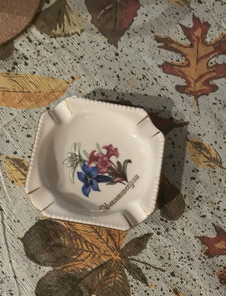 Gold Painted BARVARIA Ashtray