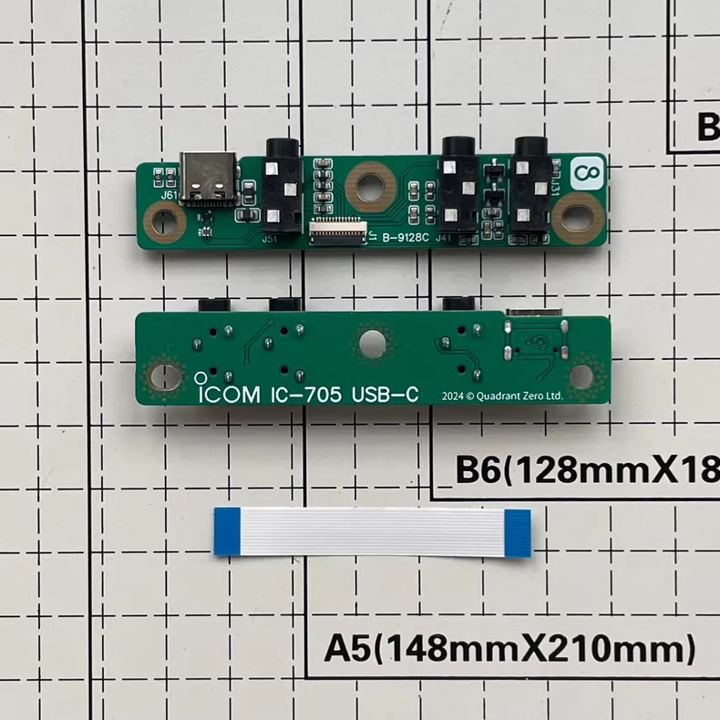 ICOM IC-705 USB Type-C Socket PCB Upgrade