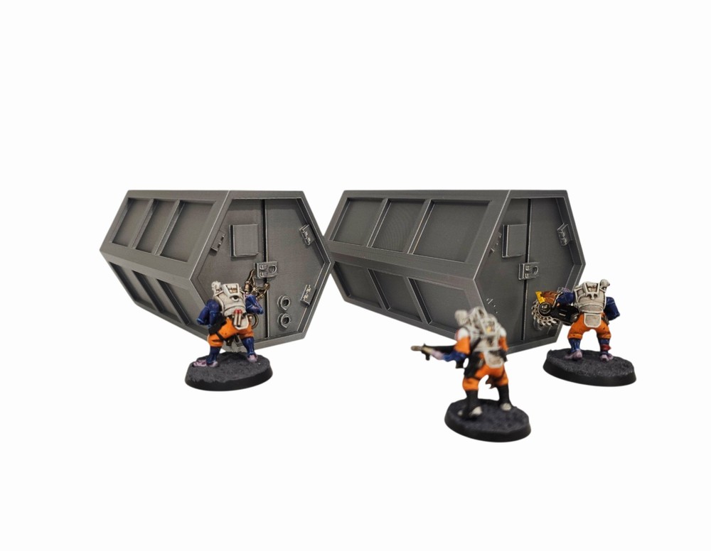 3D Printed Terrain Sci-Fi Cargo Container Perfect For Warhammer 40K Or Kill Team