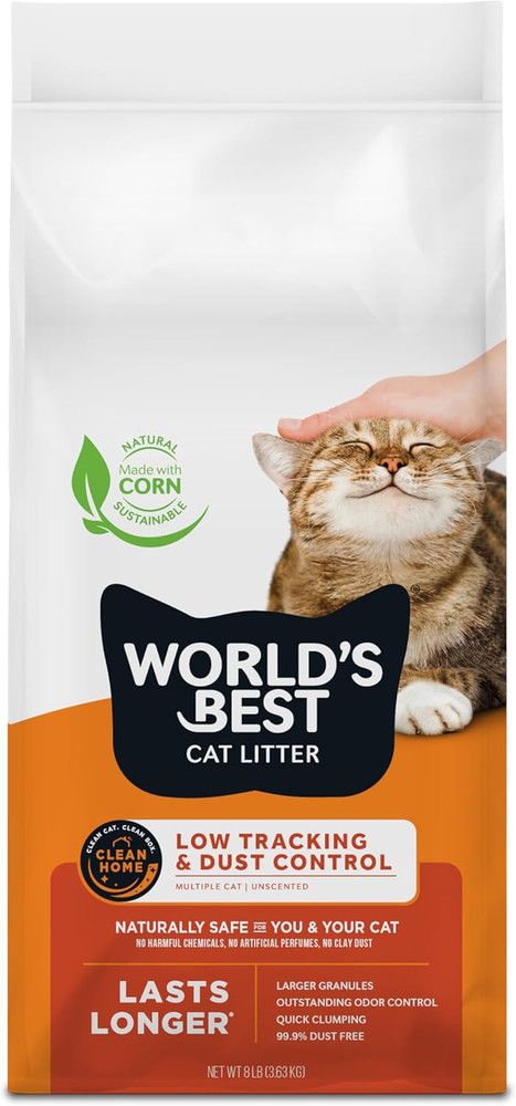 Low Tracking & Dust Control Multiple Cat Unscented 8-Pounds - Natural Ingredient