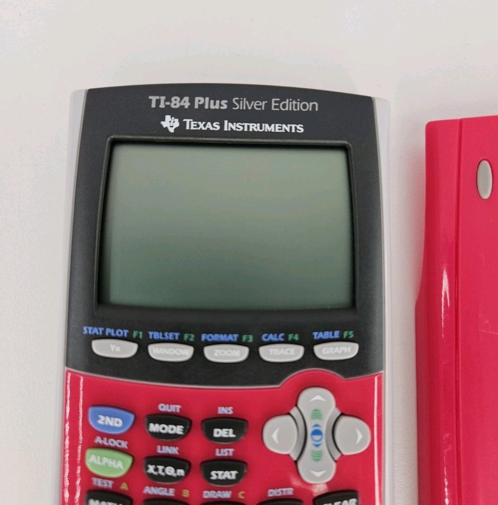 Texas Instruments TI 84 Plus Silver Edition Graphing Calculator Pink WORKING